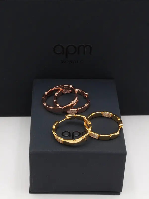 حلق اي بي ام الجديد هاف زركون وسط لوقو حلق APM