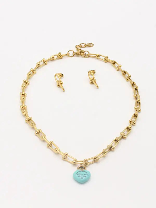 طقم تيفاني بلو هارت بيق شاين اطقم tiffany