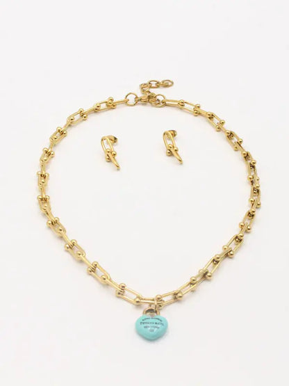 طقم تيفاني بلو هارت بيق شاين اطقم tiffany