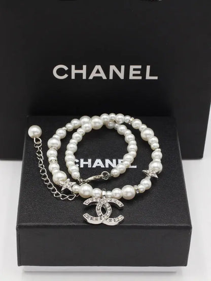 سلسال شانيل عقد لولو كريستال سلسال chanel