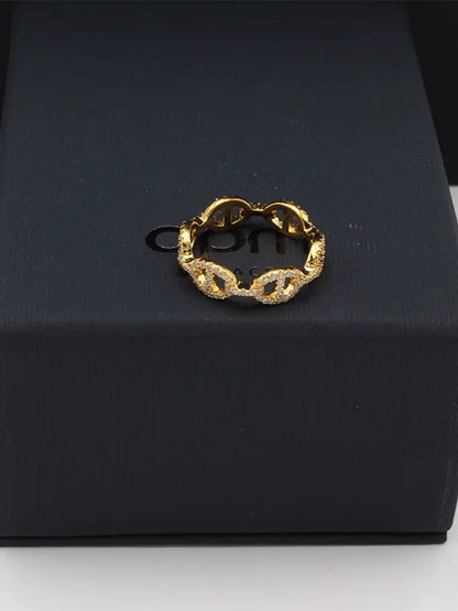 خاتم اي بي ام زركون لوقو ناعم