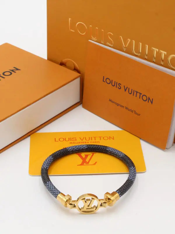 اساور لويس فيتون جلد LV LOGO اسواره louis vuitton