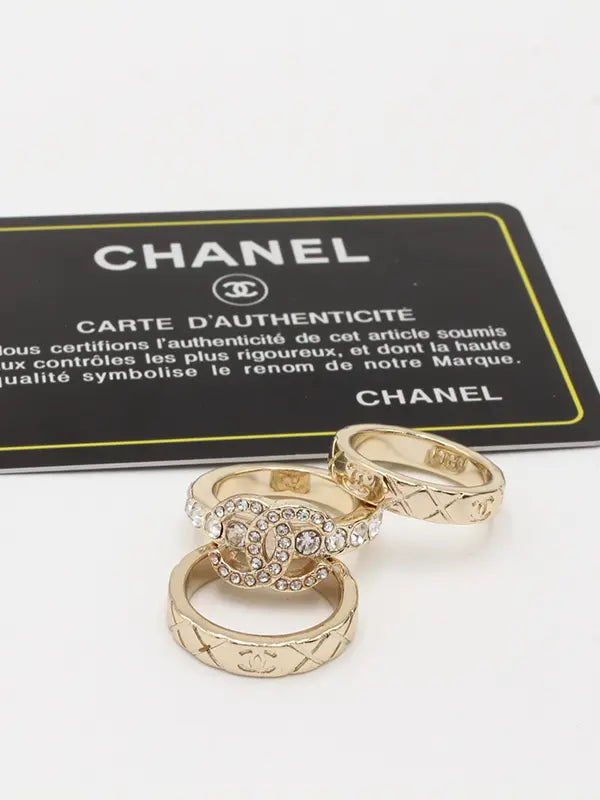خاتم شانيل 3 قطع خواتم chanel