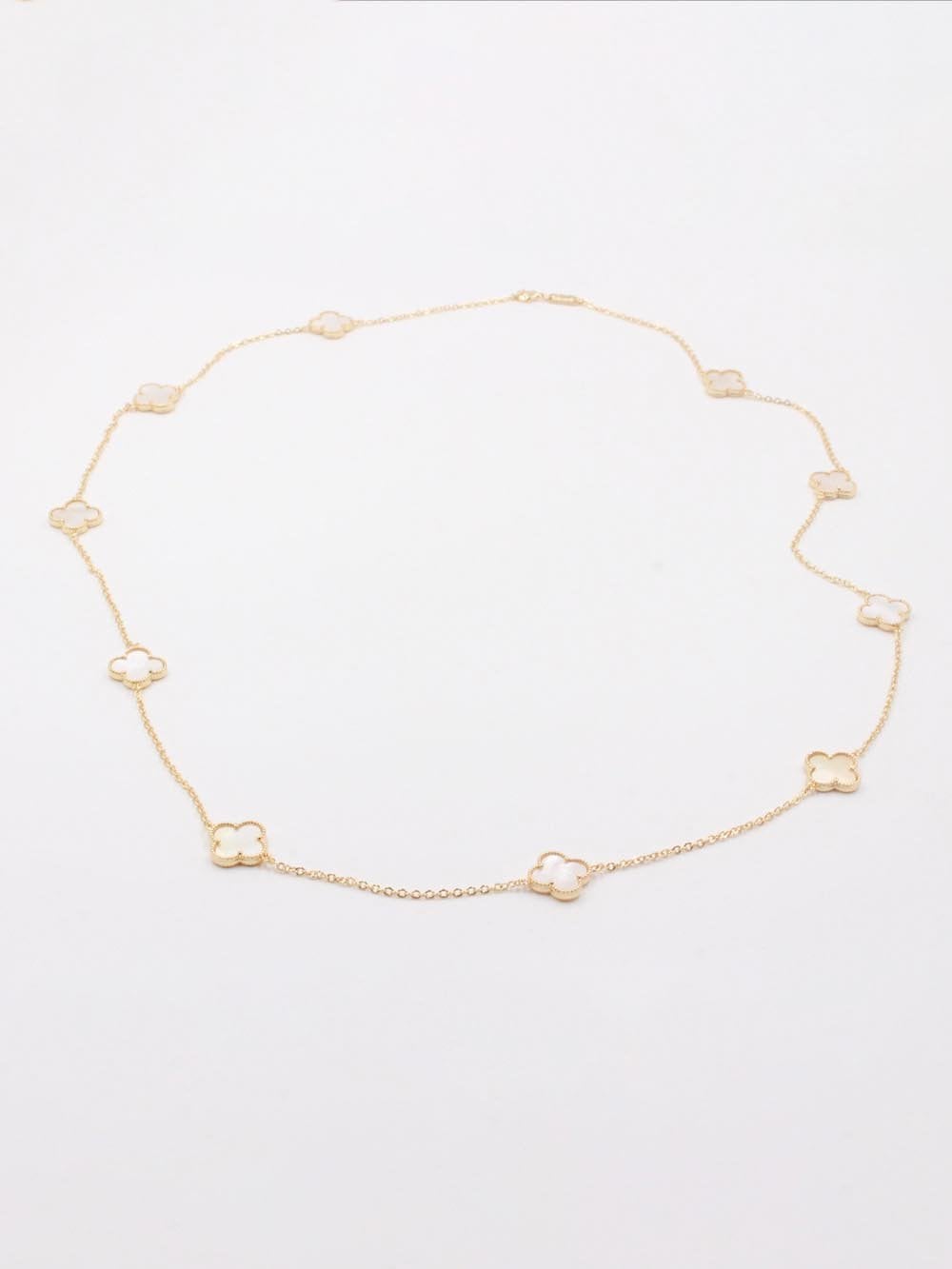 سلسال فان كليف طويل وذ لوقو سلسال van cleef ابيض