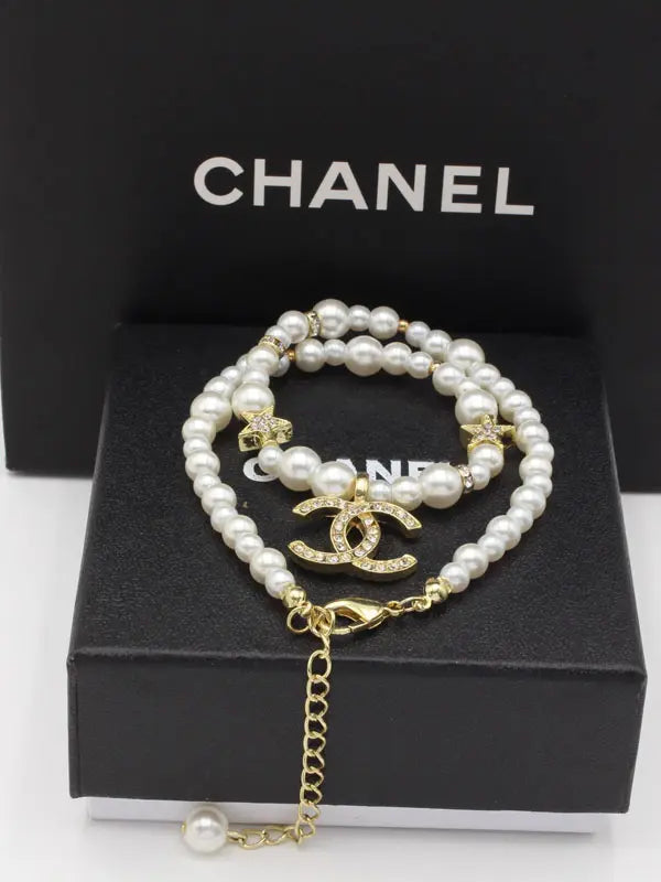 سلسال شانيل عقد لولو كريستال سلسال chanel