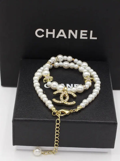 سلسال شانيل عقد لولو كريستال سلسال chanel