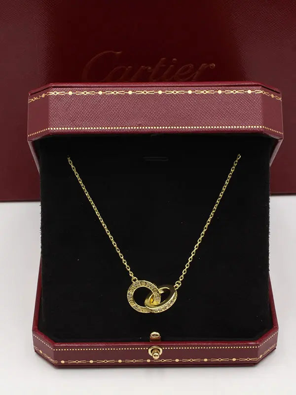 سلسال كارتير دبل رينقز لوقو كبير سلسال CARTIER