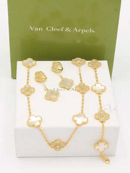 طقم فان كليف زركون اند شيل 3 قطع الماستر اطقم van cleef