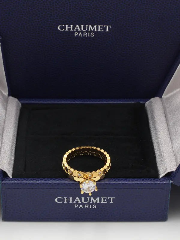 خاتم شومية توينز زركون لوقو الماستر خواتم chaumet ذهبي 7