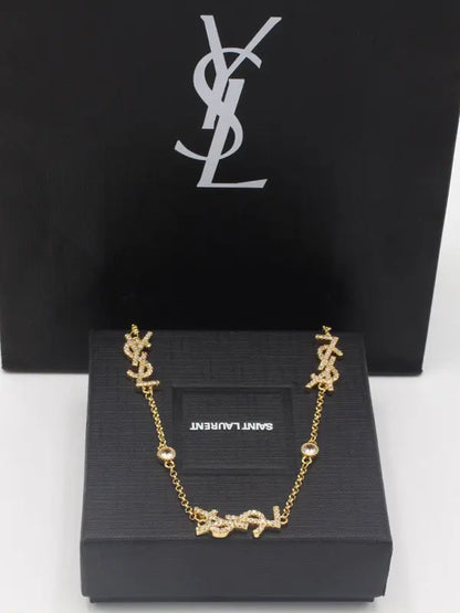 سلسال ايف سان لوران زركون لوقو سلسال ysl
