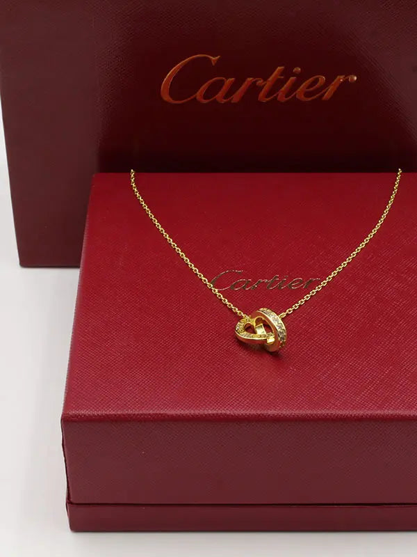 سلسال كارتير دبل رينقز لوقو كبير سلسال CARTIER