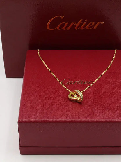 سلسال كارتير دبل رينقز لوقو كبير سلسال CARTIER