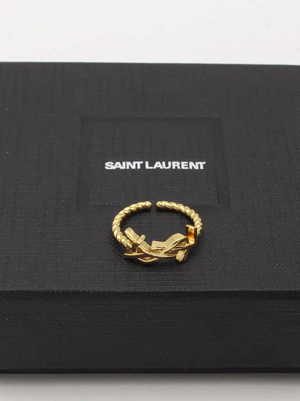 خاتم ايف سان لوران ميتال 541 خواتم ysl ذهبي