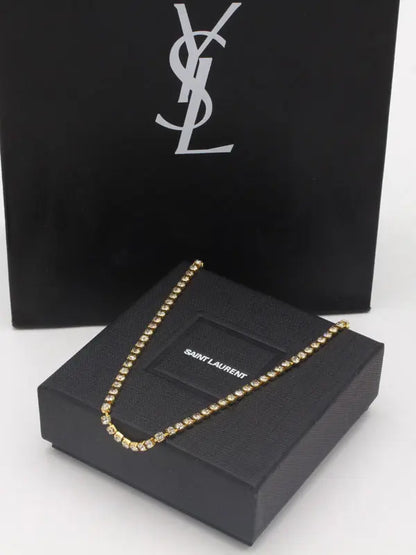 تشوكر ايف سان لوران عقد كريستال لوقو سلسال ysl