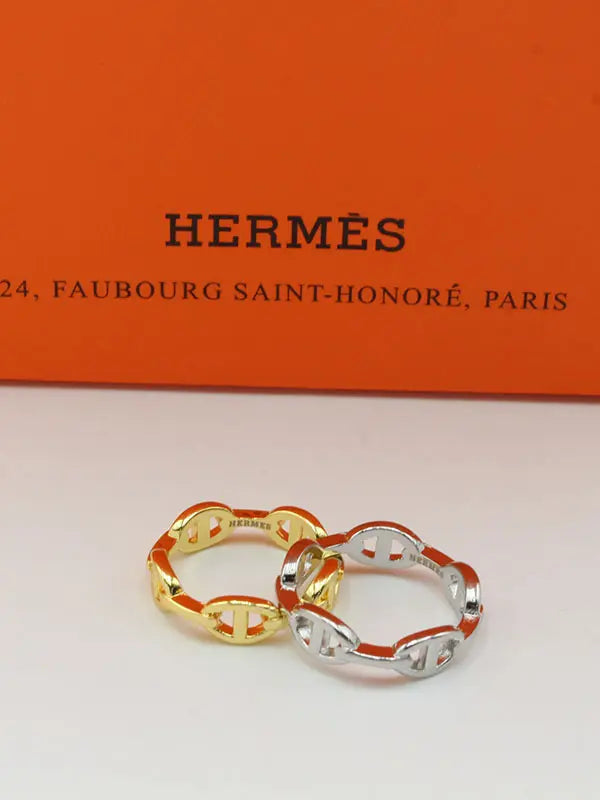 خاتم هيرمز ميتال لوقو SLIM خواتم HERMES