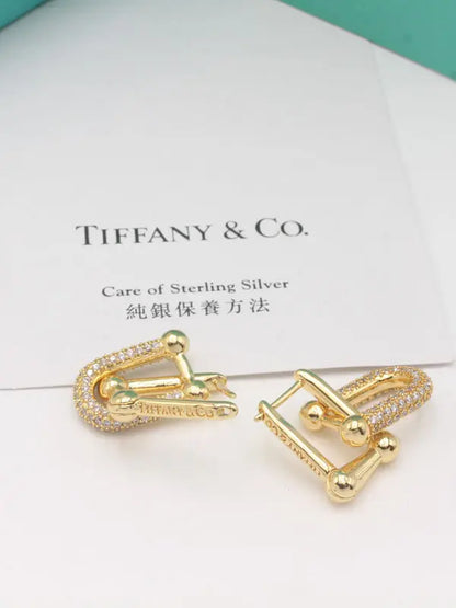 حلق تيفاني زركون قولد حلق tiffany