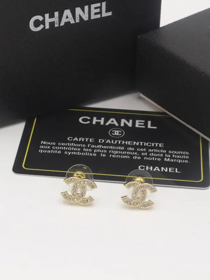 حلق شانيل صغير زركون 663 حلق chanel