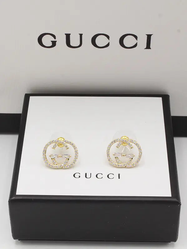 حلق قوتشي 97 لوقو زركون حلق gucci