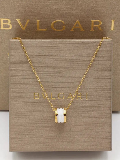 سلسال بولغاري لوقو ماستر سلسال bvlgari أبيض ذهبي