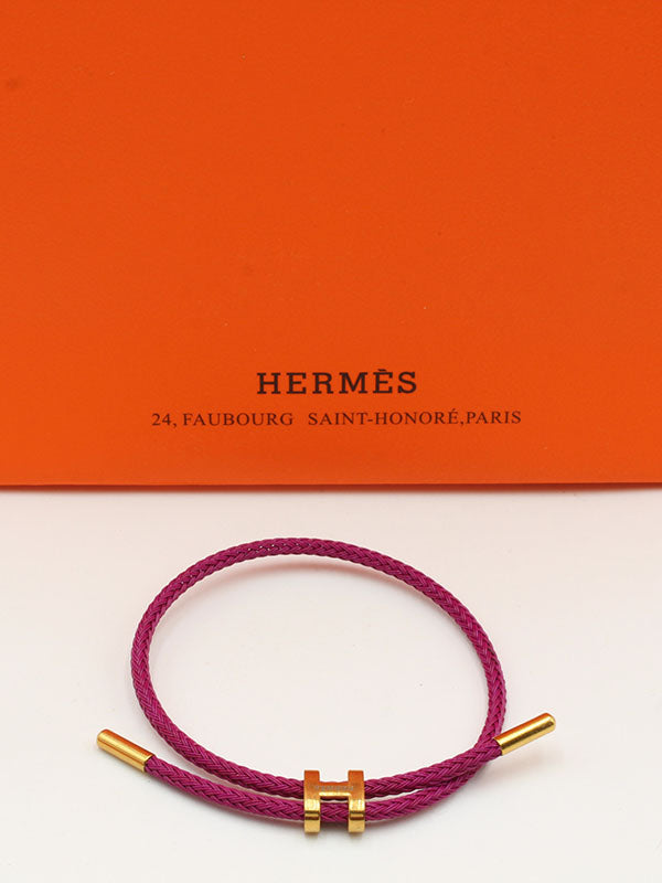 اسوارة هيرمز جلد اسود لوقو اسواره HERMES