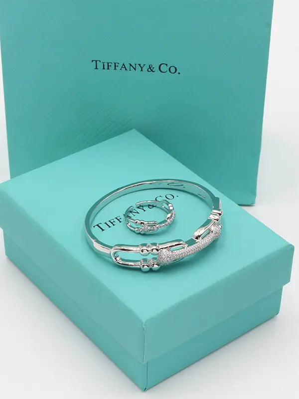 اساور تيفاني بانقل مع خاتم اسواره tiffany