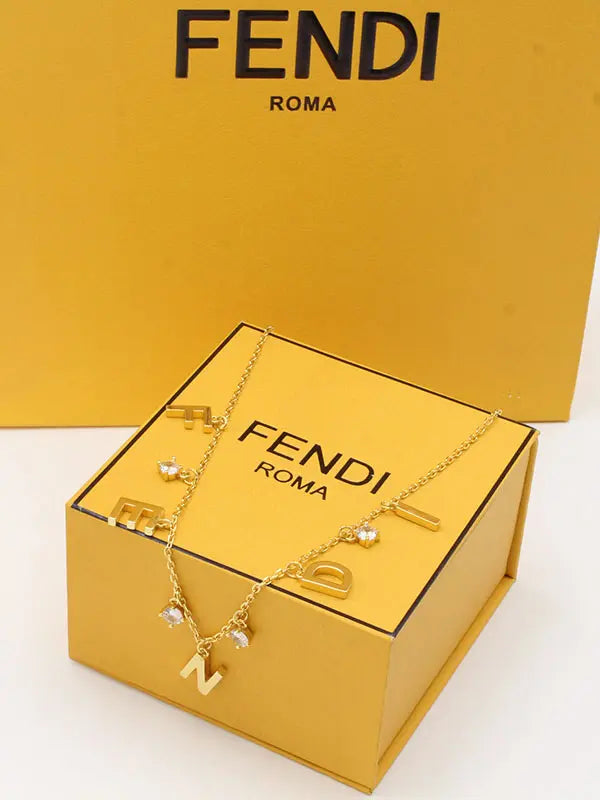 سلسال فندي زركون الجديد لوقو سلسال fendi