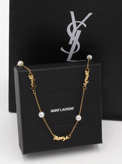 سلسال ايف سان لوران لولو ناعم لوقو سلسال ysl