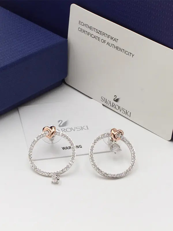 حلق سواروفسكي هارت سيركل بندنت لوقو حلق Swarovski