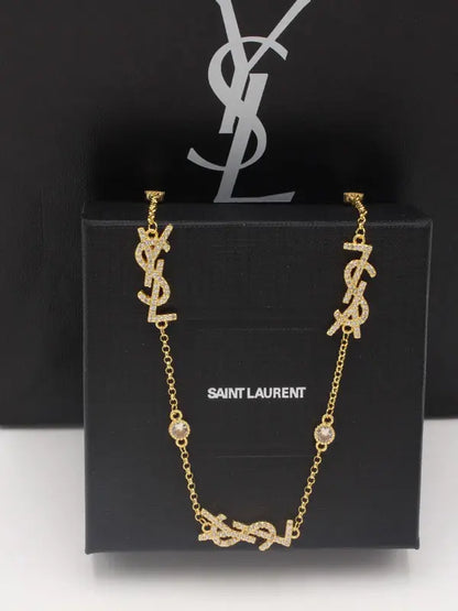 سلسال ايف سان لوران زركون لوقو سلسال ysl