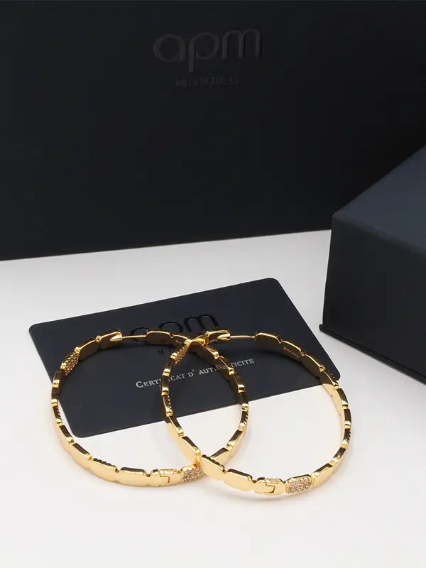 حلق اي بي ام الجديد كبير هاف زركون لوقو حلق APM