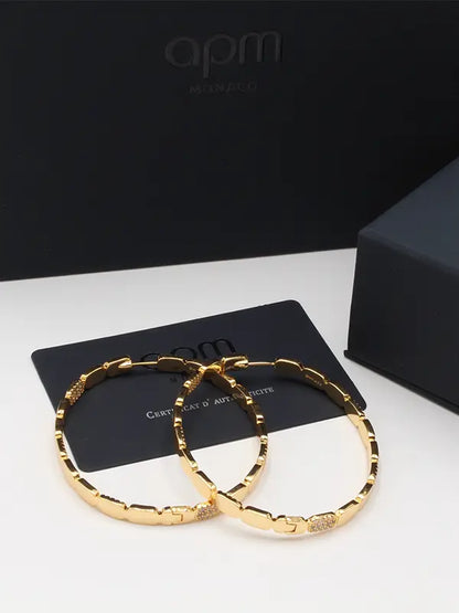 حلق اي بي ام الجديد كبير هاف زركون لوقو حلق APM