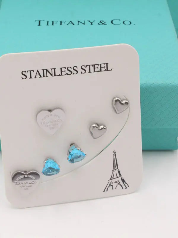 حلق تيفاني 3 ازواج حلق tiffany