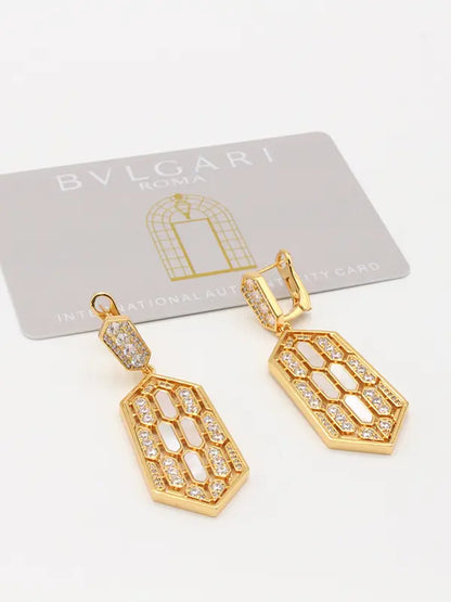 حلق بولغاري وايت شيل زركون ماستر حلق bvlgari