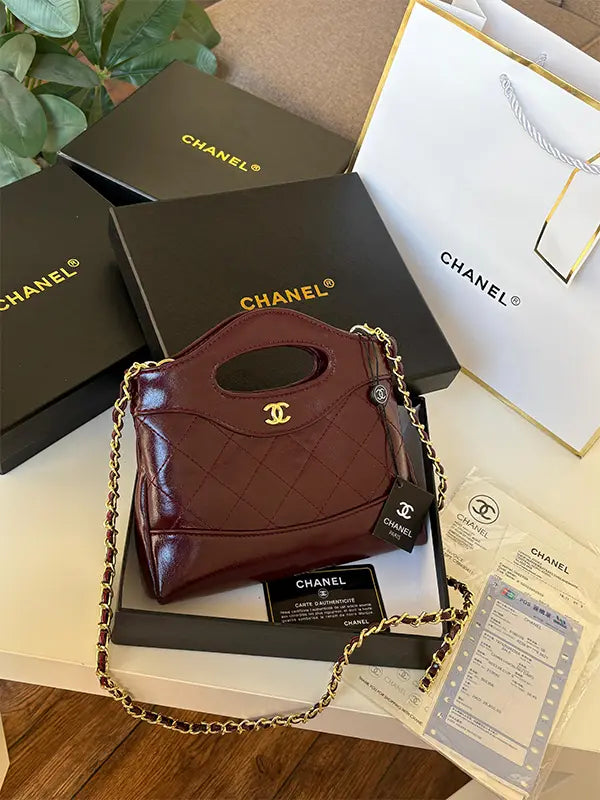 شنطة شانيل 20 شنط وحقائب chanel bags عنابي