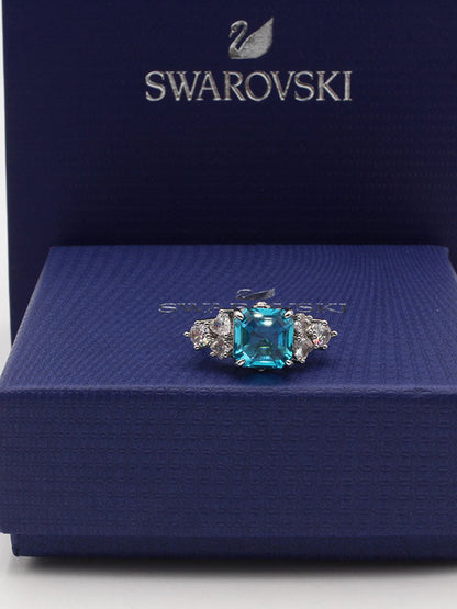 خاتم سواروفسكي بيق بلو سكوير خواتم Swarovski