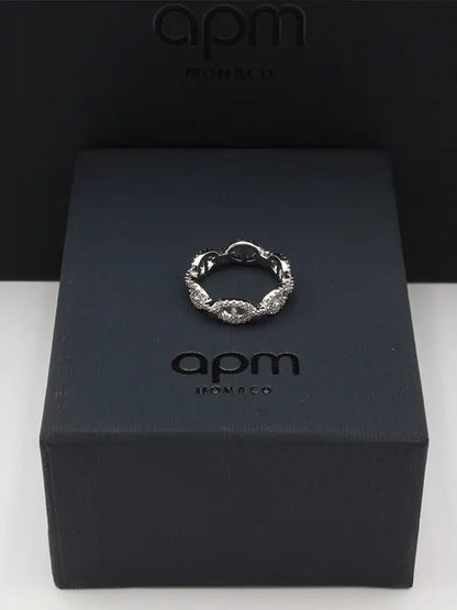 خاتم اي بي ام زركون لوقو ناعم خواتم APM