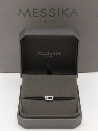 اساور ميسيكا خيط صغيره ناعمة اسواره messika اسود فضي