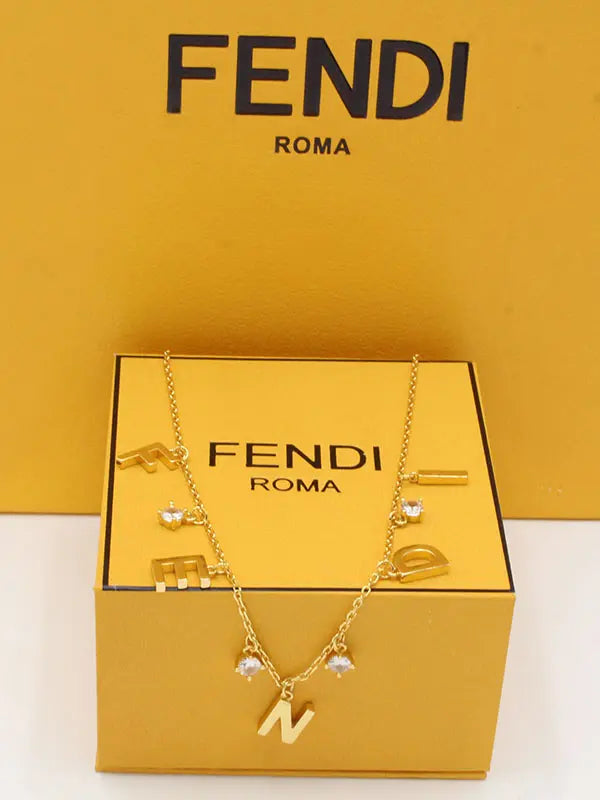 سلسال فندي زركون الجديد لوقو سلسال fendi