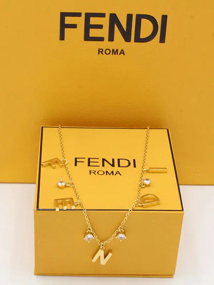 سلسال فندي زركون الجديد لوقو سلسال fendi