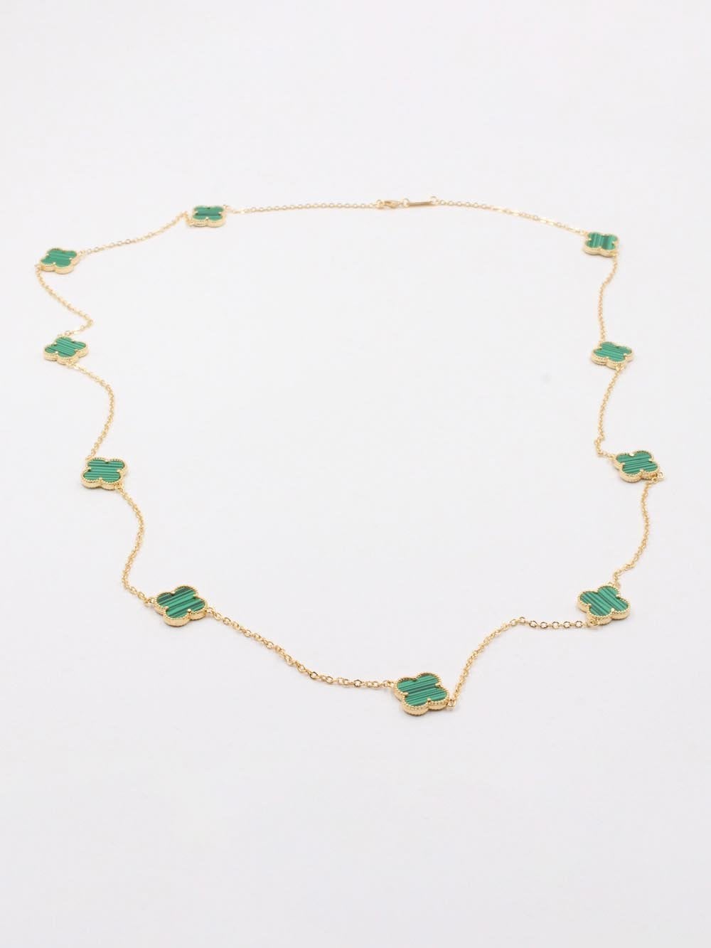 سلسال فان كليف طويل وذ لوقو سلسال van cleef اخضر