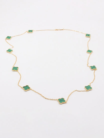 سلسال فان كليف طويل وذ لوقو سلسال van cleef اخضر