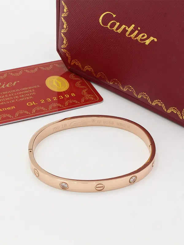 اسوار كارتير زركون لوقو ماستر روز قولد اسواره CARTIER