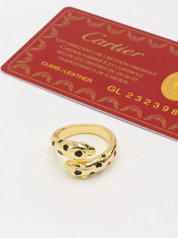 خاتم كارتير تايقر نيو بلاك ماستر ميتال خواتم CARTIER ذهبي