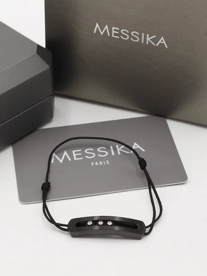 اساور ميسيكا خيط للجنسين لوقو اسواره messika اسود