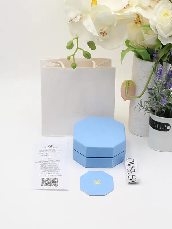 ملحقات سواروفسكي للاطقم بلو وايت هدايا Swarovski