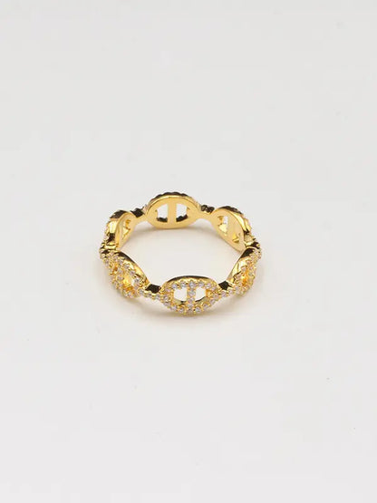 خاتم اي بي ام زركون لوقو ناعم