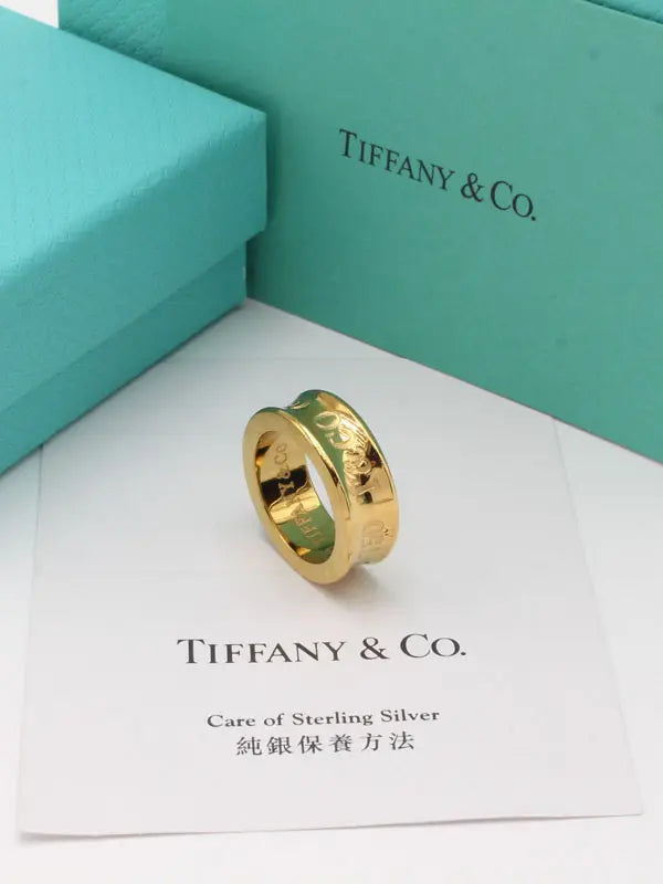 خاتم تيفاني دبلة نسائية خواتم tiffany ذهبي 7