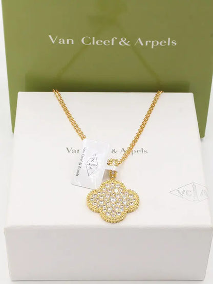 سلسال فان كليف طويل ماستر سلسال van cleef ذهبي زركون
