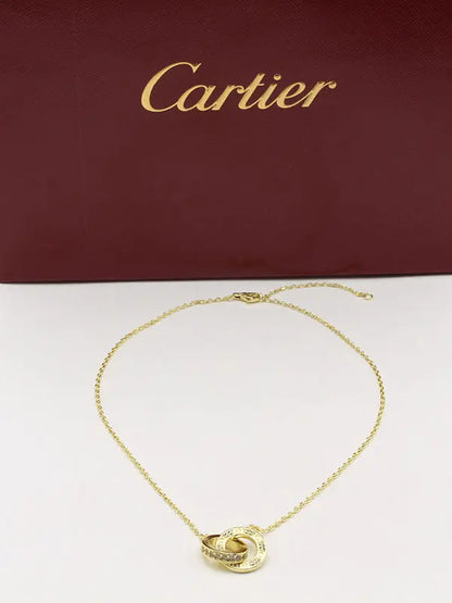 سلسال كارتير دبل رينقز لوقو كبير سلسال CARTIER