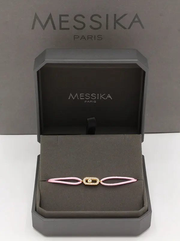 اساور ميسيكا خيط صغيره ناعمة اسواره messika وردي ذهبي